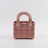 Christian Dior Mini Lady Dior Satin Pink